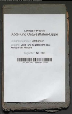 Ablösung der Rickeschen Zinsgefälle. Handakten des Justizkommissars Schmidts (?)