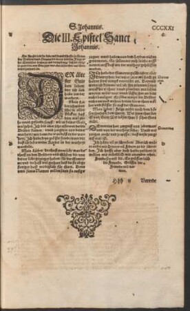 Die III. Epistel Sanct Johannis.