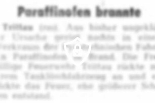 Paraffinofen brannte