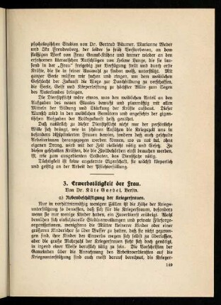 149-158, 3. Erwerbstätigkeit der Frau