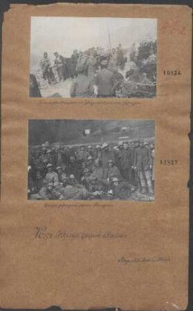 Gruppe gefangener ital. Bersaglieri