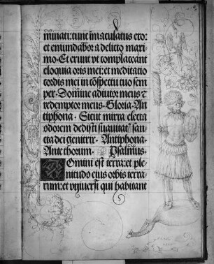 Gebetbuch Kaiser Maximilians I. — Indianischer Krieger, Folio 41recto