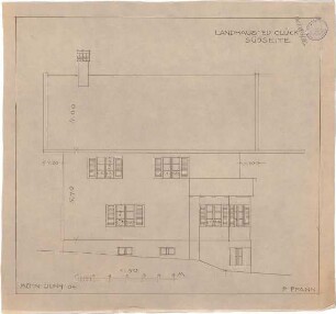 Pfann, Paul; Landhaus Zollinspektor Ed. Glück - Südseite (Aufriss)