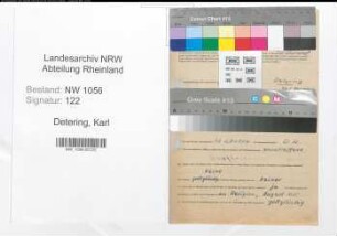 Entnazifizierung Karl Detering , geb. 22.10.1897 (Architekt)