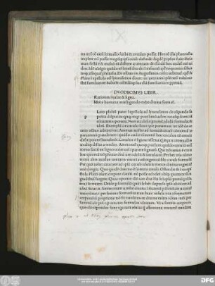 Duodecimus Liber.