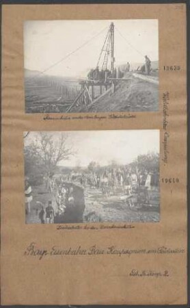 Rammarbeiten an der 160m langen Vollbahnbrücke. (Waldbahnbau Campulung)