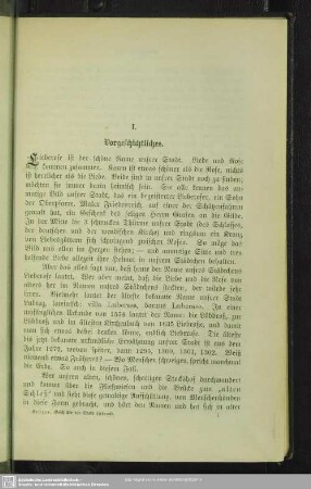 I. Vorgeschichtliches