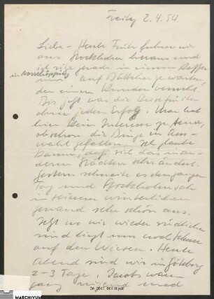 Reisebriefe Will Sohls an Ruth Sohl