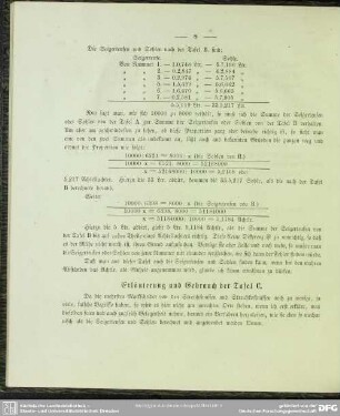 Erläuterung und Gebrauch der Tafel C