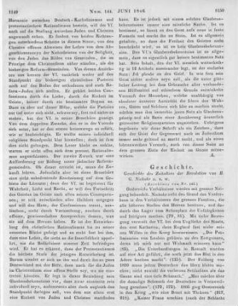 Niebuhr, B. G.: Geschichte des Zeitalters der Revolution. Vorlesungen an der Universität zu Bonn im Sommer 1829. Hamburg; Agentur des Rauhen Hauses 1845 (Beschluss von Nr. 143)