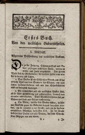 Erstes Buch. Von den weiblichen Geburtstheilen.