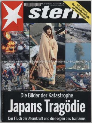 Wochenzeitschrift „stern“ mit Titel zum Erdbeben und Tsunami in Japan