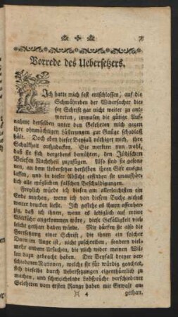 Vorrede des Uebersetzers