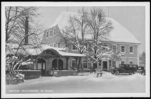 Grillenburg. Gasthof im Winter