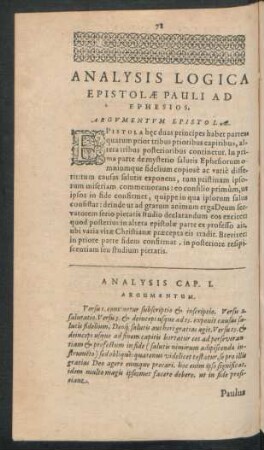 Argumentum Epistolae.