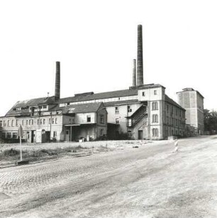 Colditz, Leisniger Straße. Fabrikgebäude (um 1900). Straßenansicht