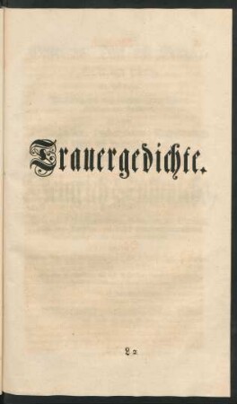 Trauergedichte