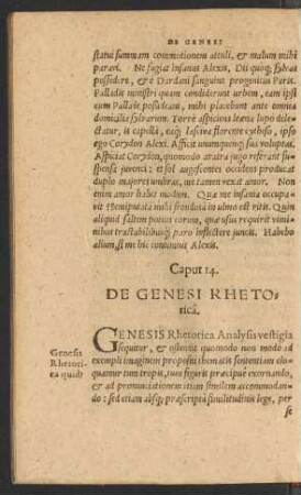 Caput 14. De Genesi Rhetorica