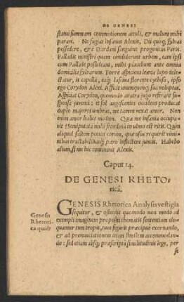 Caput 14. De Genesi Rhetorica