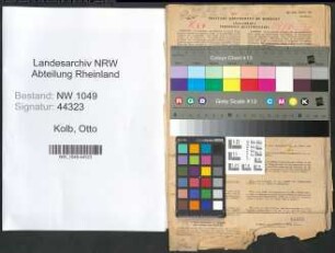 Entnazifizierung Otto Kolb , geb. 04.03.1899 (Postbeamter)