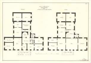 Moninger, Johann; Neuhofen (Rheinland-Pfalz); Schloss, Umbau - Grundriss EG, Grundriss 1. OG