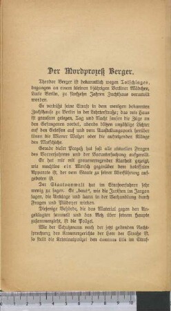 Der Mordprozess Berger