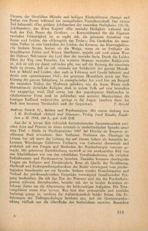 113-114 [Rezension] Snoeck, Andreas, Beichte und Psychoanalyse