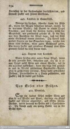 Von Sosen oder Brühen
