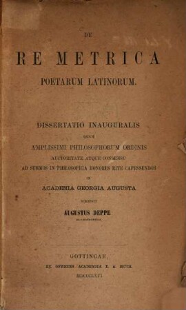 De re metrica poetarum Latinorum