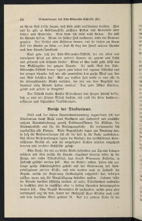 54-61, Bericht des Direktoriums