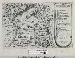 Abriß der Belagerung von Stadt und Festung Monteferrato 1628 durch den spanischen König.