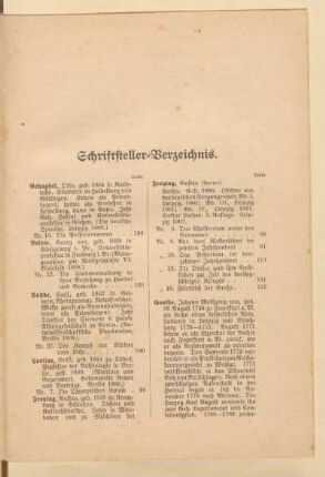 Schriftsteller-Verzeichnis
