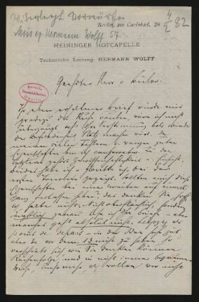 Brief an Hans von Bülow : 04.02.1882