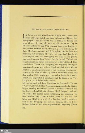 Erinnerung An Isadora Duncan