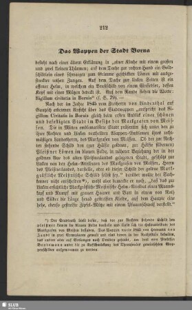 Das Wappen der Stadt Borna