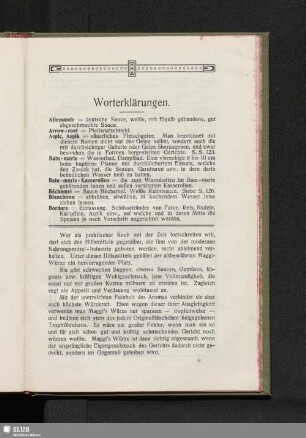 Worterklärungen