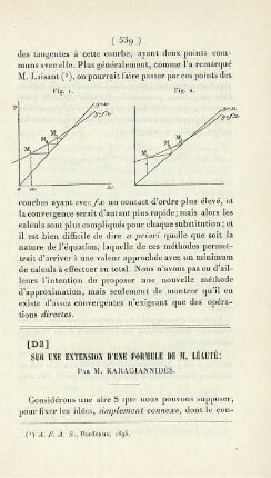 Sur une Extension d'une Formule de M. Léauté.