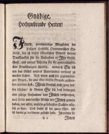 Gnädige, Hochzuehrende Herren !