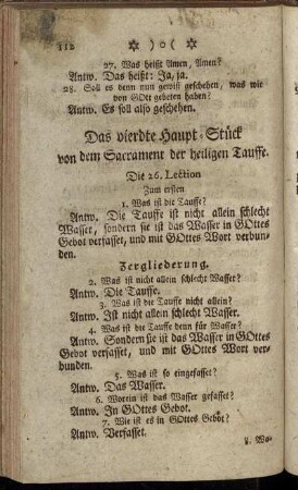 Das vierdte Haupt-Stück von dem Sacrament der heiligen Tauffe.