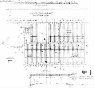 Stuttgart Hbf: Empfangsgebäude Zentralbriefabfertigung Schalung für die Dachdecke