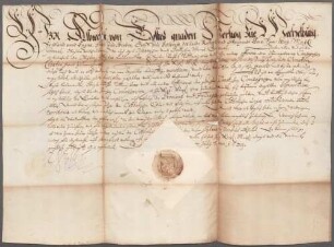 Herzog Albrecht von Friedland (1583 - 1634) Autographen: Briefe von Wallenstein an verschiedene Adressaten - BSB Autogr.Cim. Wallenstein, 1. Herzog Albrecht von Friedland (1583 - 1634) Autographen: Brief von Wallenstein an N. N. - BSB Autogr.Cim. Wallenstein.1