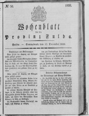 Nr. 50, Ausgabe vom 15. Dezember 1838