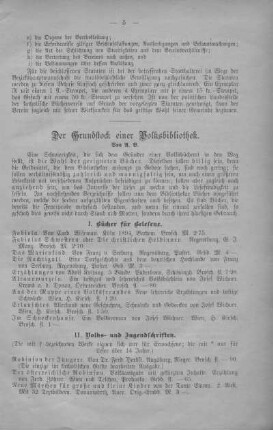Der Grundstock einer Volksbibliothek.