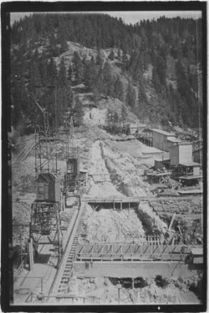 Bau der Albtalsperre bei Sankt Blasien