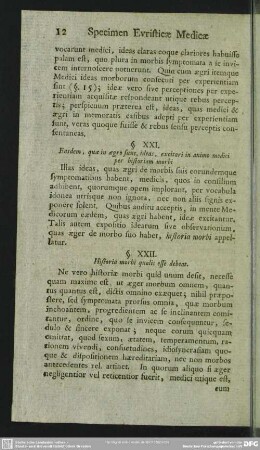 §. XXII. Historia morbi qualis esse debeat