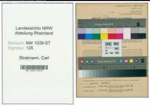 Entnazifizierung Carl Stratmann , geb. 04.10.1900 (Technischer Angestellter)