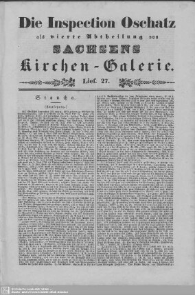 Staucha (2. Fortsetzung) : 27. Lieferung