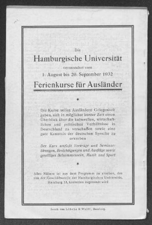 Ferienkurse für Ausländer