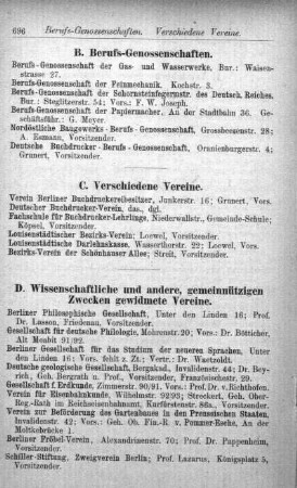 B. Berufs-Genossenschaften