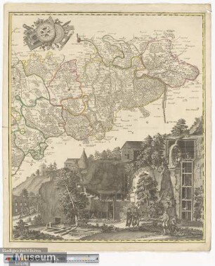 CARTE VON ERTZGEBÜRGISCHEN CREYSS, IN CHURFÜRSTENTHUM SACHSEN